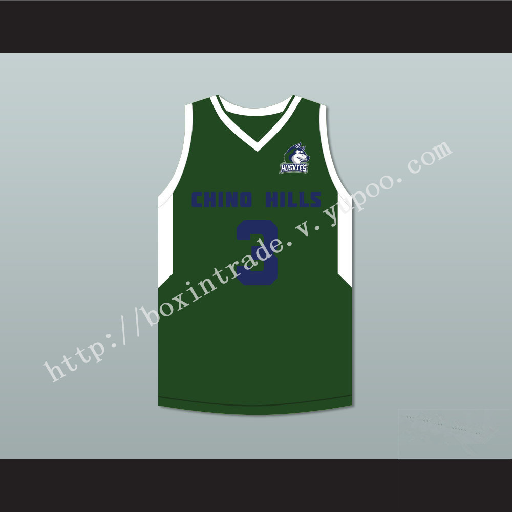 LiAngelo Ball 3 Chino Hills Huskies Green Basketball Jersey with Patch