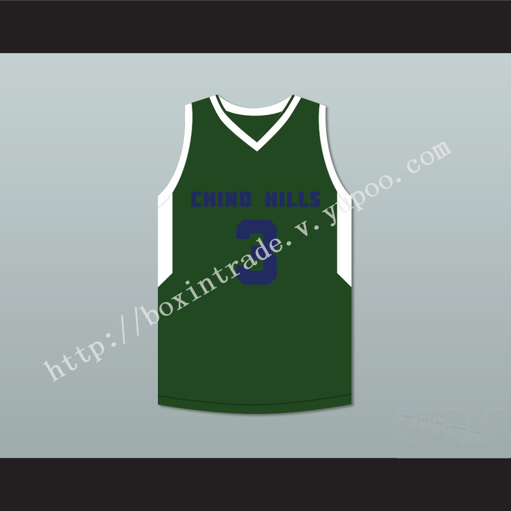 LiAngelo Ball 3 Chino Hills High School Huskies Green Basketball Jersey