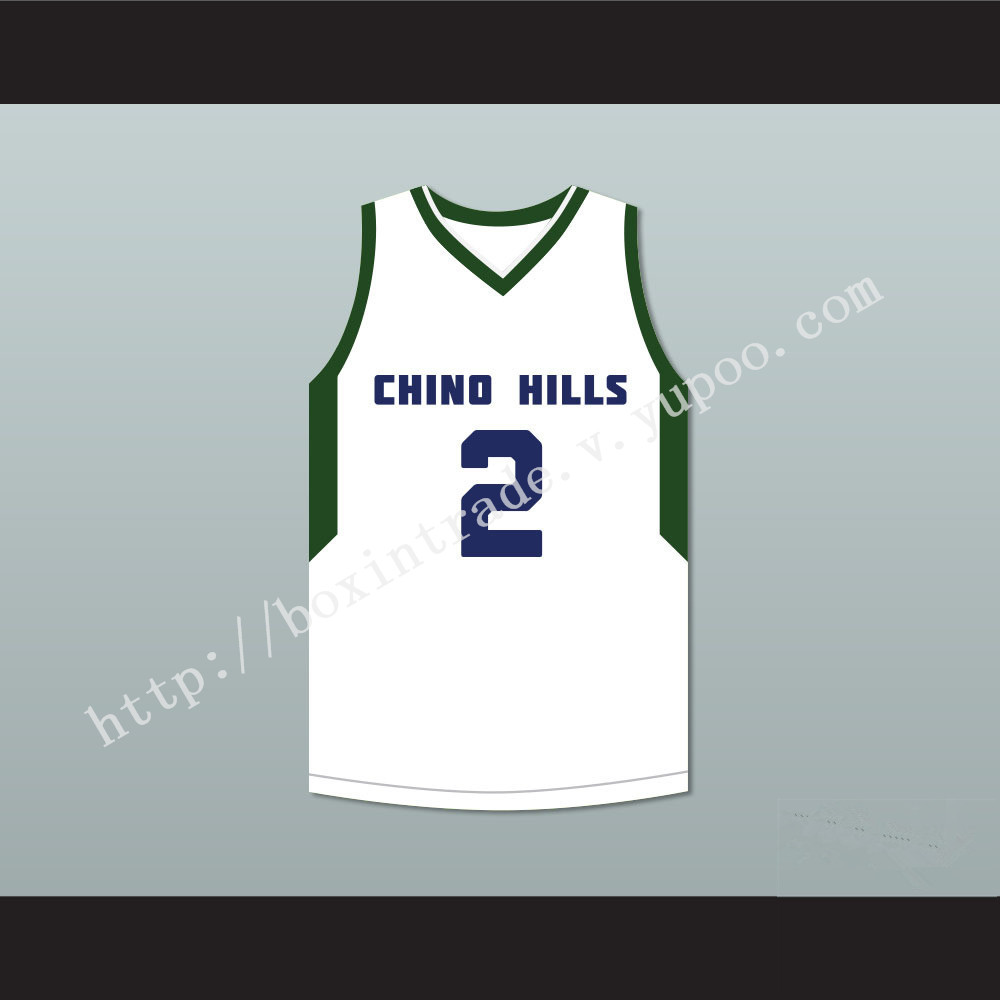 Lonzo Ball 2 Chino Hills High School Huskies White Basketball Jersey 2