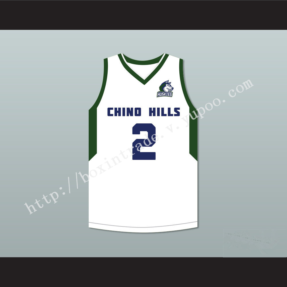 Lonzo Ball 2 Chino Hills Huskies White Basketball Jersey with Patch 2