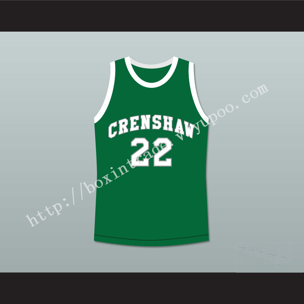 Quincy McCall 22 Crenshaw High School Green Basketball Jersey Love and Basketball