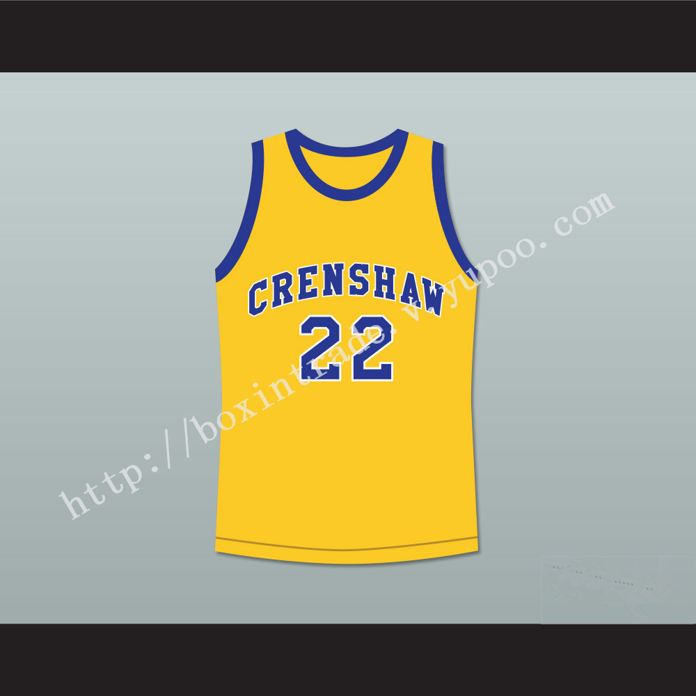 Quincy McCall 22 Crenshaw High School Yellow Basketball Jersey Love and Basketball