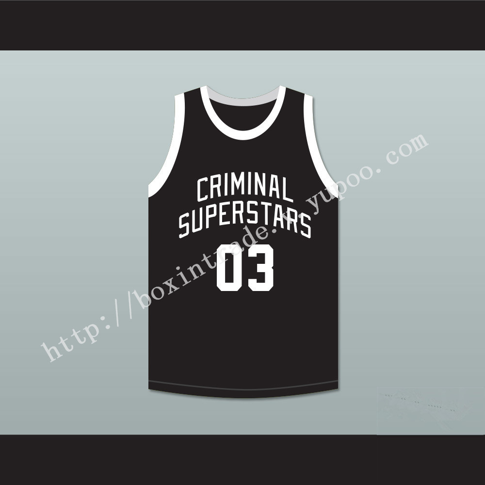 Bonnie & Clyde Criminal Superstars Bonnie 03 Black Basketball Jersey