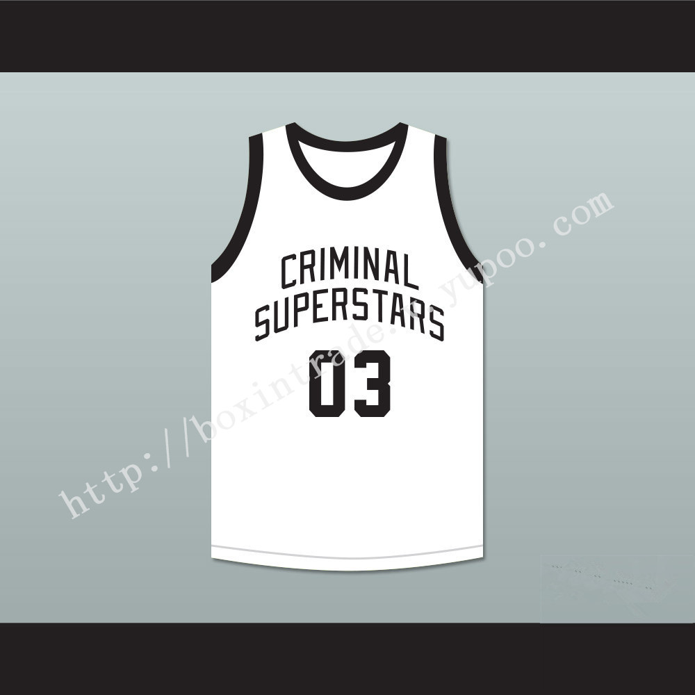 Bonnie & Clyde Criminal Superstars Bonnie 03 White Basketball Jersey