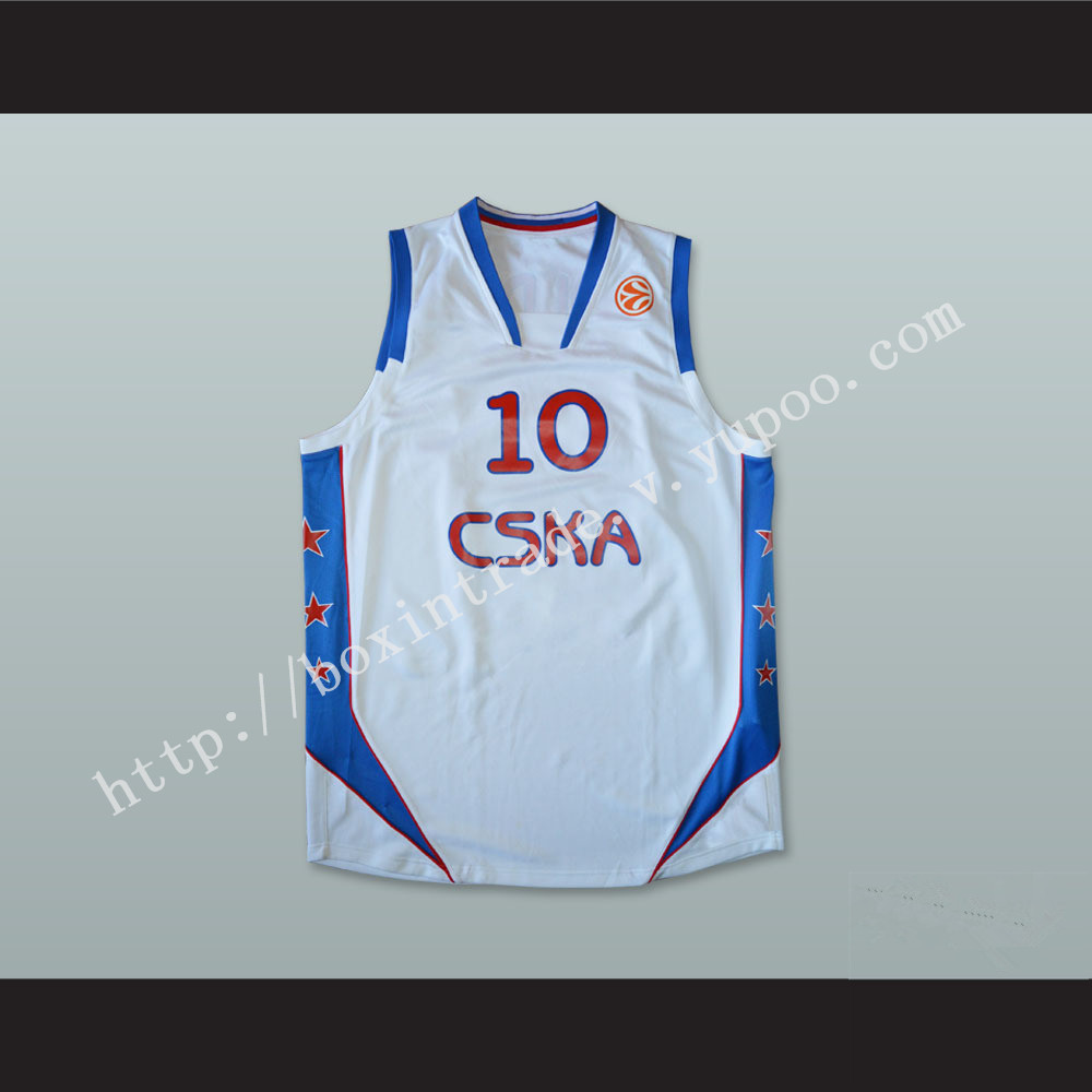 John Robert Holden 10 CSKA Moscow Basketball Jersey