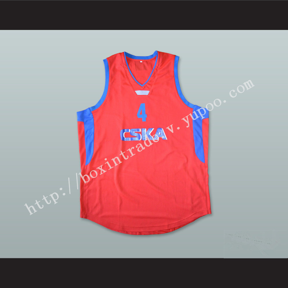 Theo Papaloukas 4 CSKA Moscow Basketball Jersey