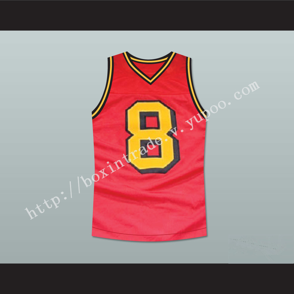 Smallville Clark Kent 8 Red Basketball Jersey Stitch Sewn