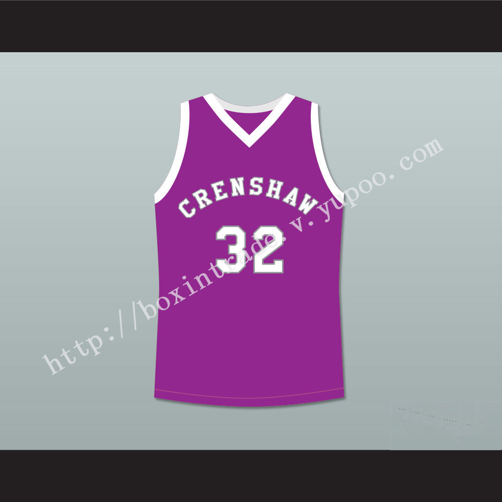 Monica Wright 32 Crenshaw High School Purple Basketball Jersey Love and Basketball