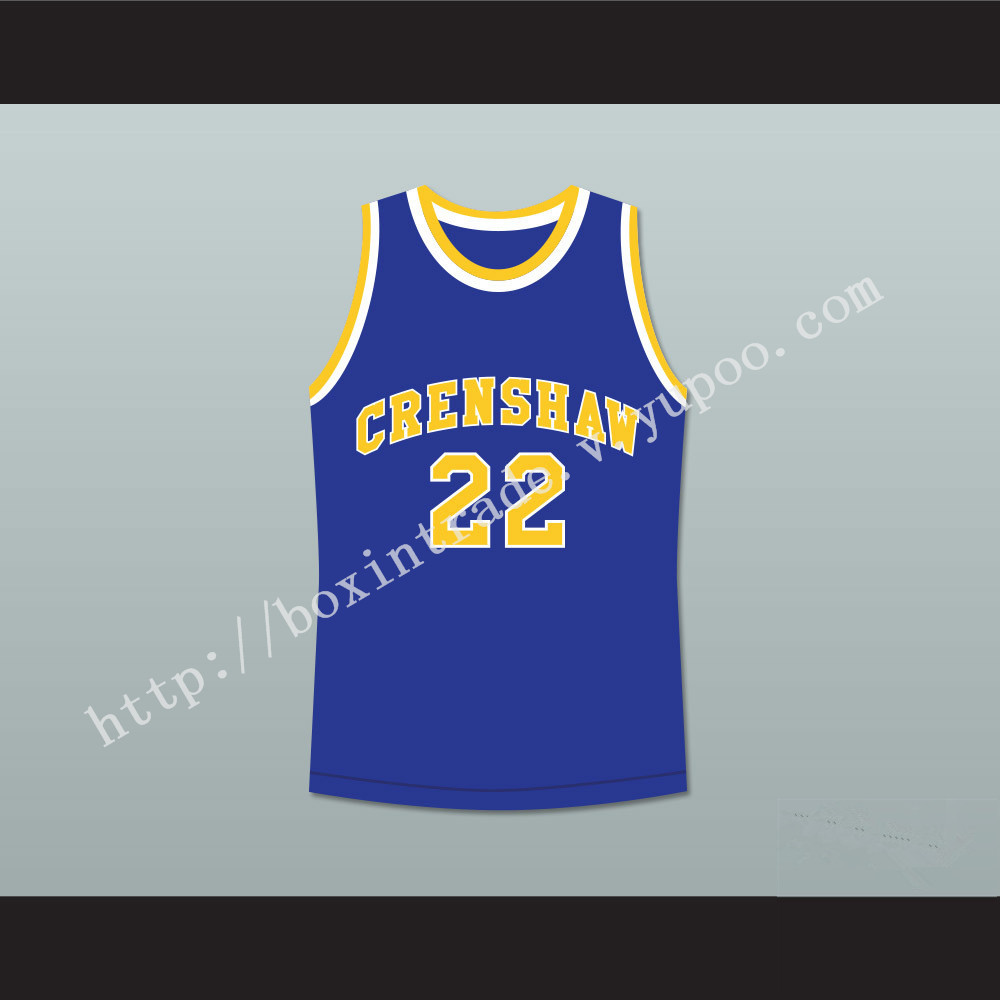 Quincy McCall 22 Crenshaw High School Blue Basketball Jersey Love and Basketball