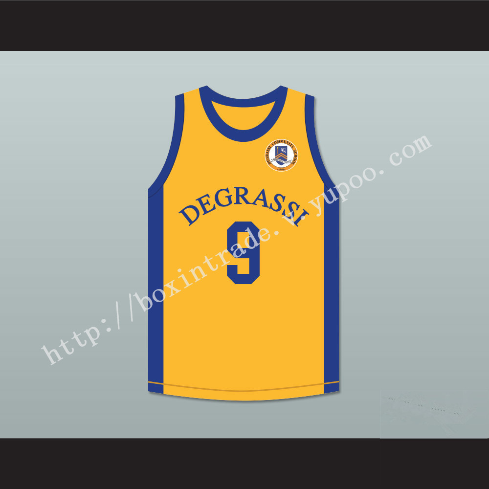 Drake Jimmy Brooks 9 Degrassi Community School Panthers Away Basketball Jersey with Patch