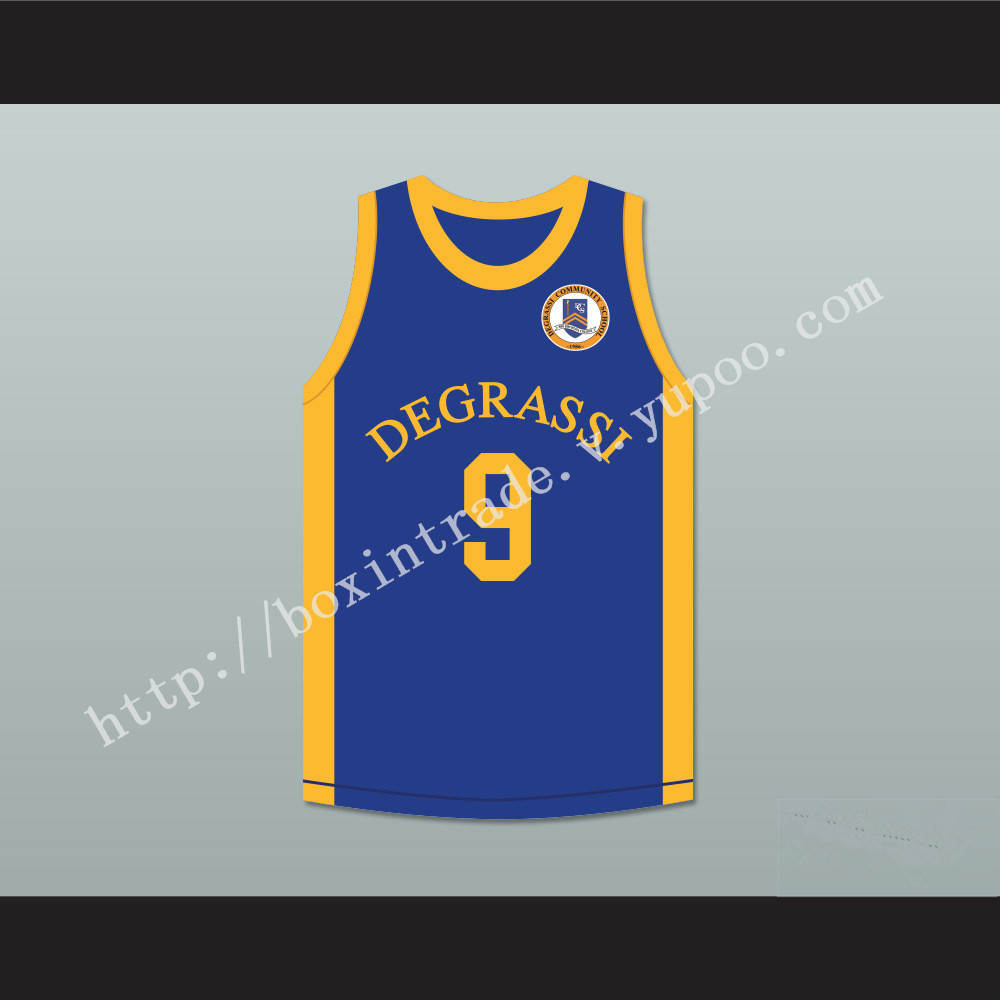 Drake 9 Degrassi Community School Panthers Home Basketball Jersey with Patch