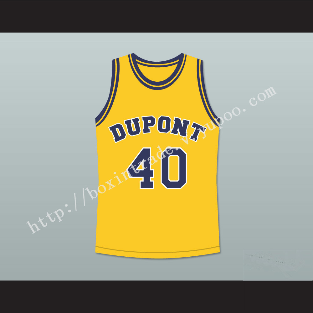 Randy Moss 40 Dupont High School Panthers Basketball Jersey Yellow Any Player or Number