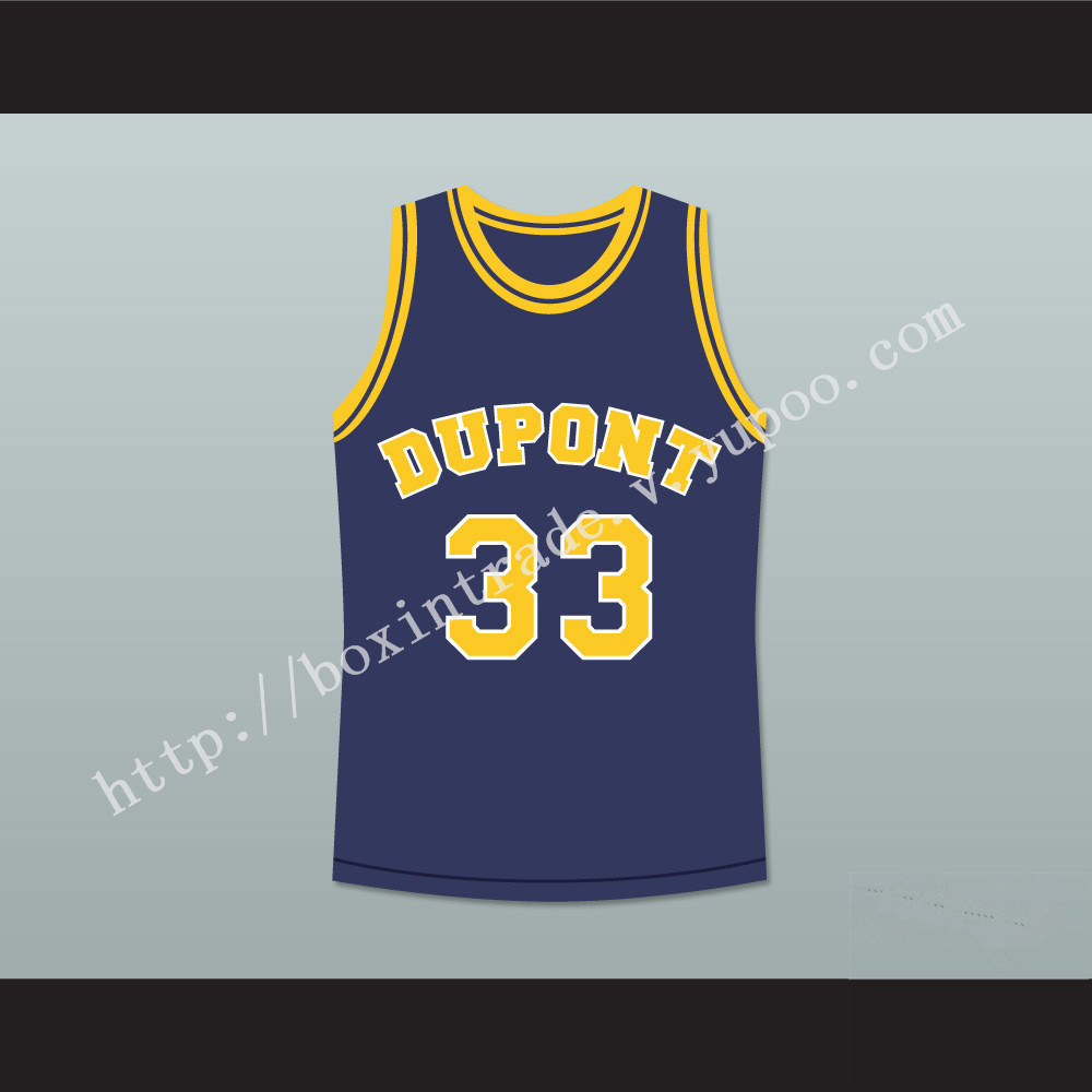 Jason Williams 33 Dupont High School Panthers Basketball Jersey Blue