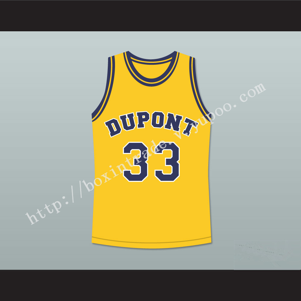 Jason Williams 33 Dupont High School Panthers Basketball Jersey Yellow Any Player