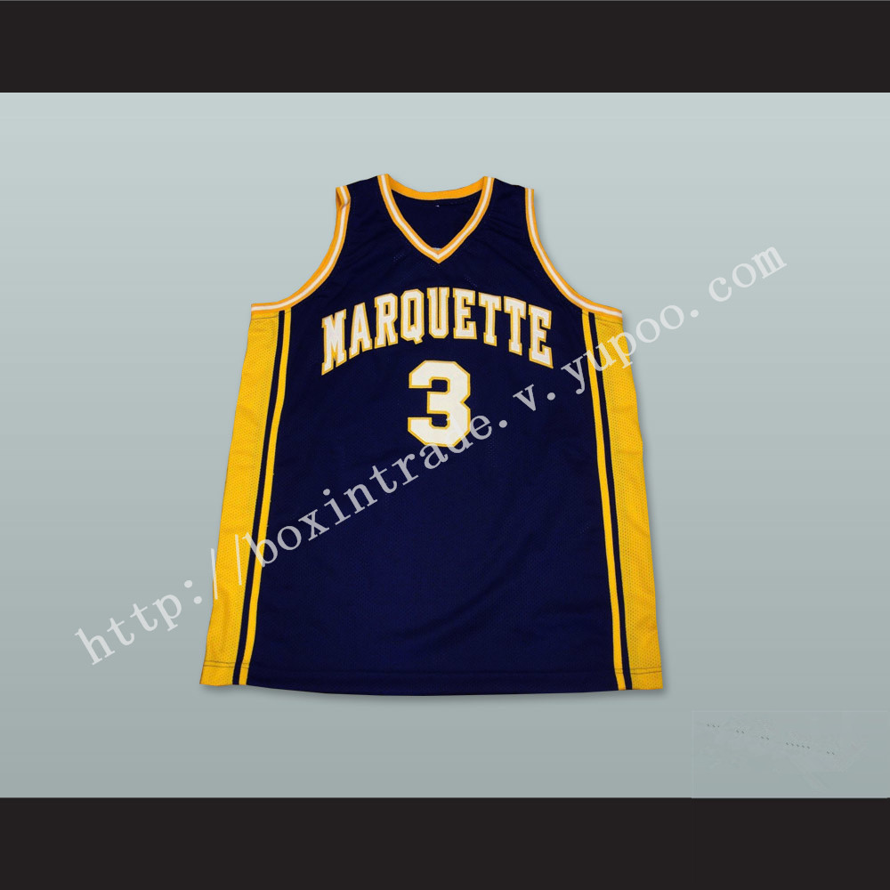 Dwyane Wade 3 Marquette Basketball Jersey