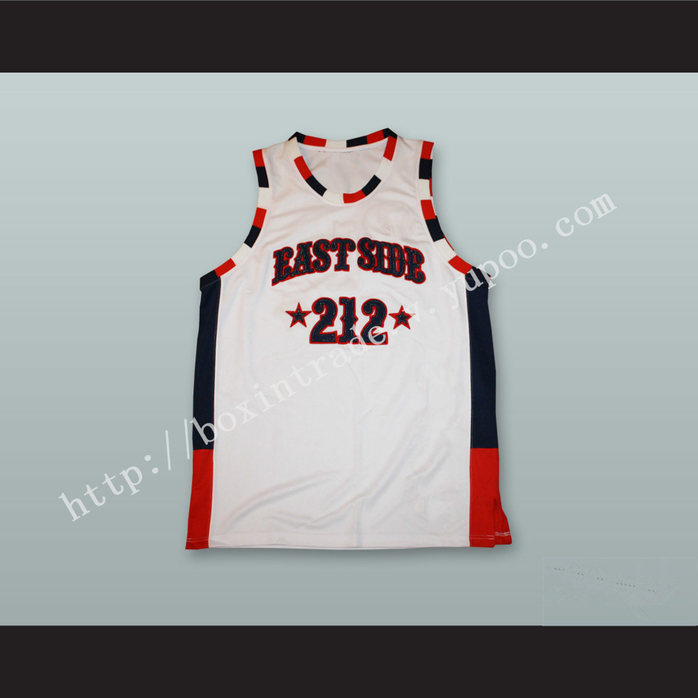 Eastside 212 NYC White Basketball Jersey Stitch Sewn