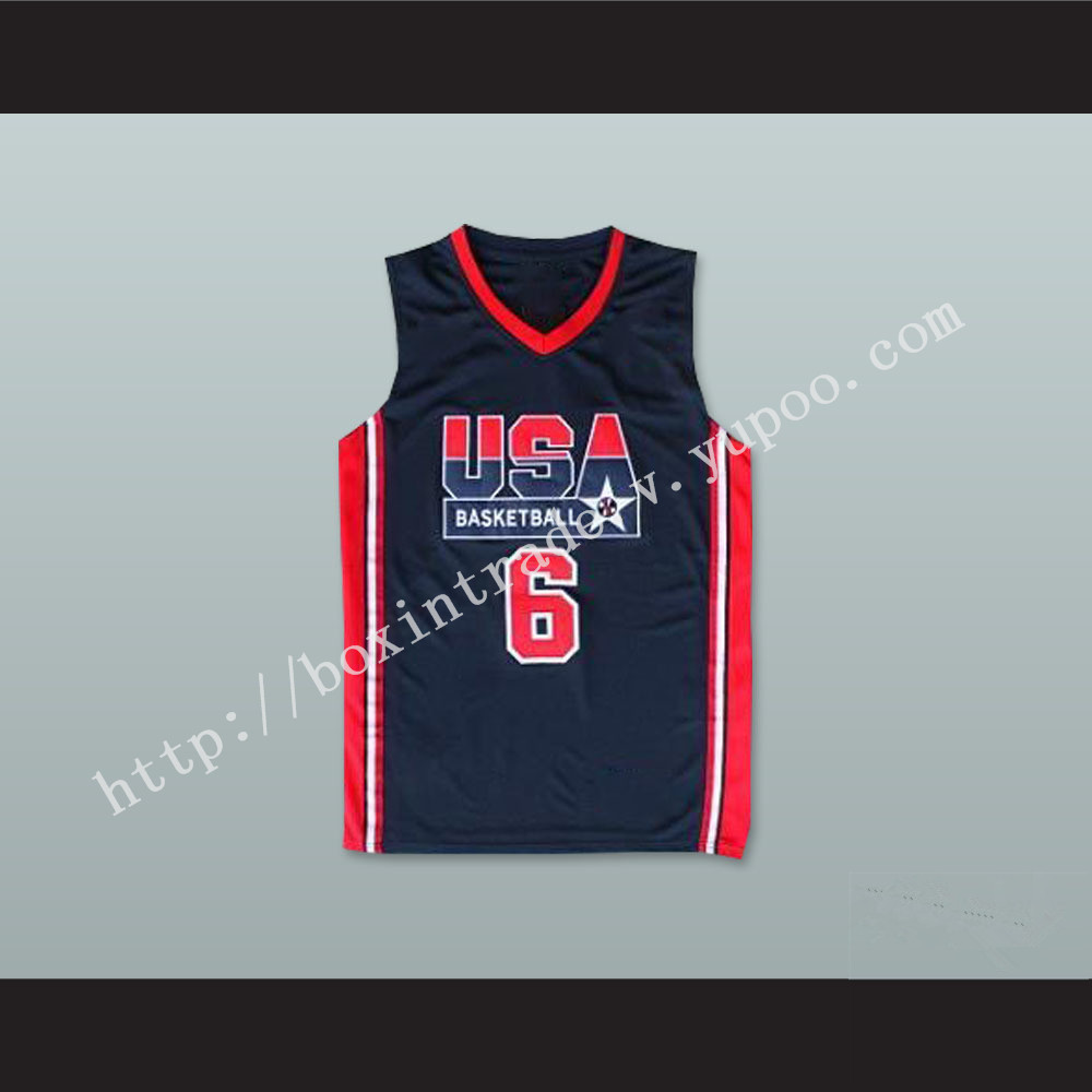 Patrick Ewing 6 USA Team Away Basketball Jersey