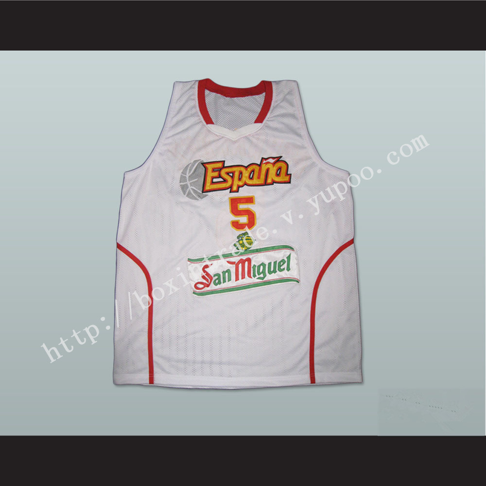 Rudy Fernandez Espana Basketball Jersey White