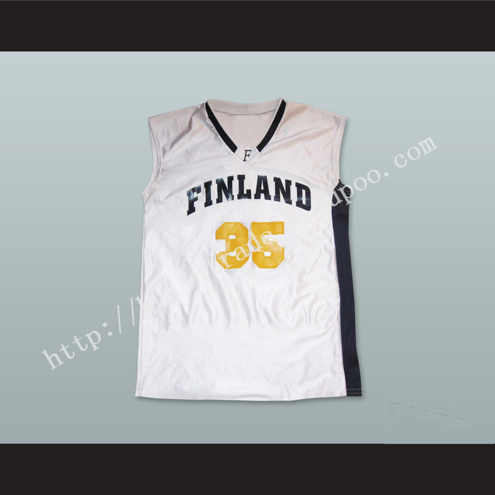 Finland 35 White Basketball Jersey