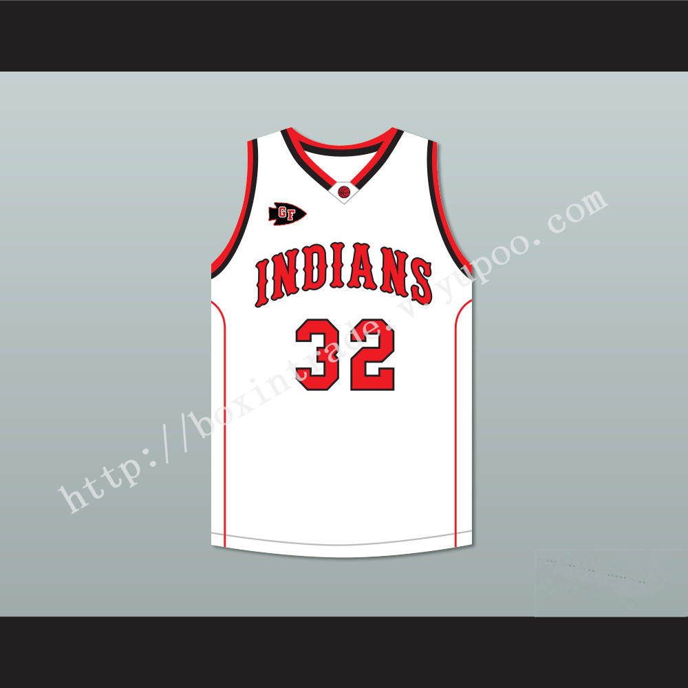 Jimmer Fredette 32 Glens Falls Indians Home Basketball Jersey with Patch