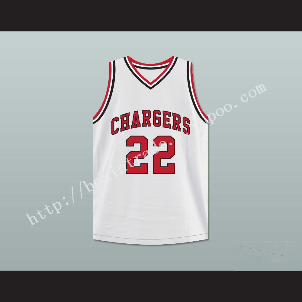 William Gates 22 Chargers High School White Basketball Jersey Hoop Dreams