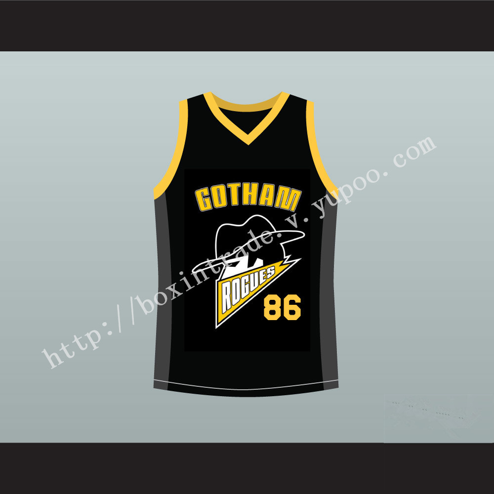 Gotham Rogues Hines Ward Basketball Jersey Black Stitch Sewn