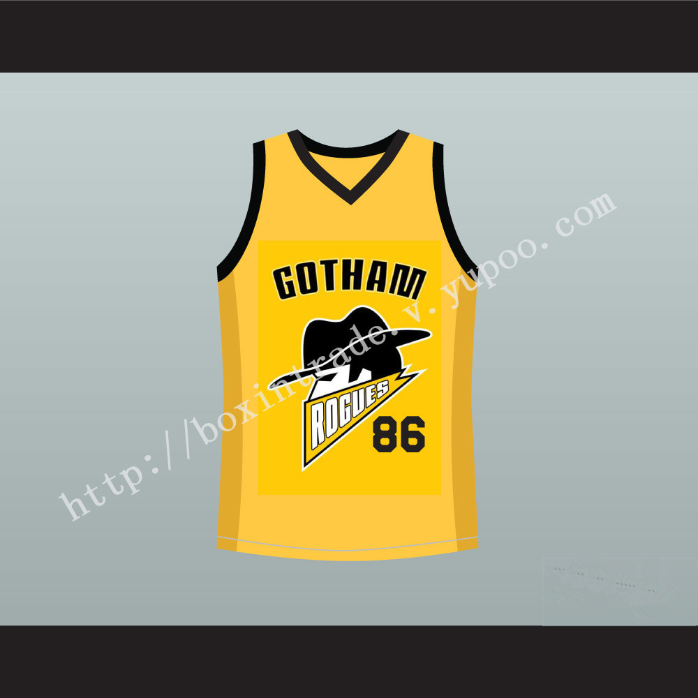 Gotham Rogues Hines Ward Basketball Jersey Yellow Stitch Sewn