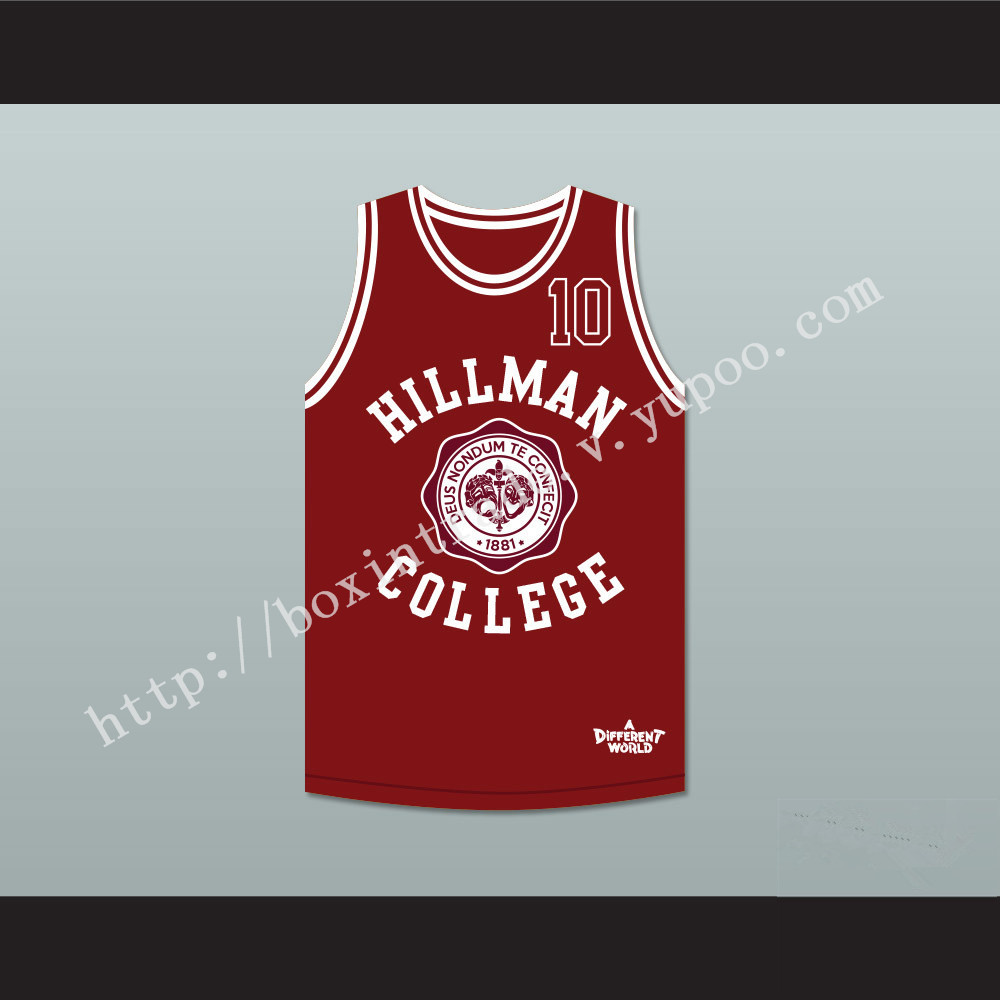 Ronald 'Ron' Johnson 10 Hillman College Theater Maroon Basketball Jersey A Different World