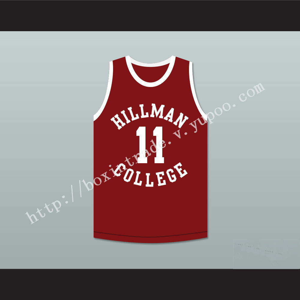 Sinbad Coach Walter Oakes 11 Hillman College Maroon Basketball Jersey A Different World