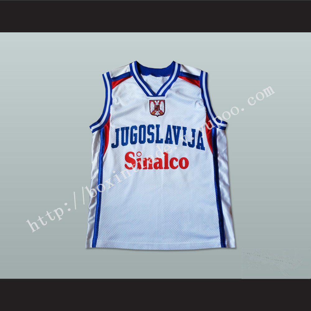 Yugoslavia Basketball Jersey Stitch Sewn Any Player or Number