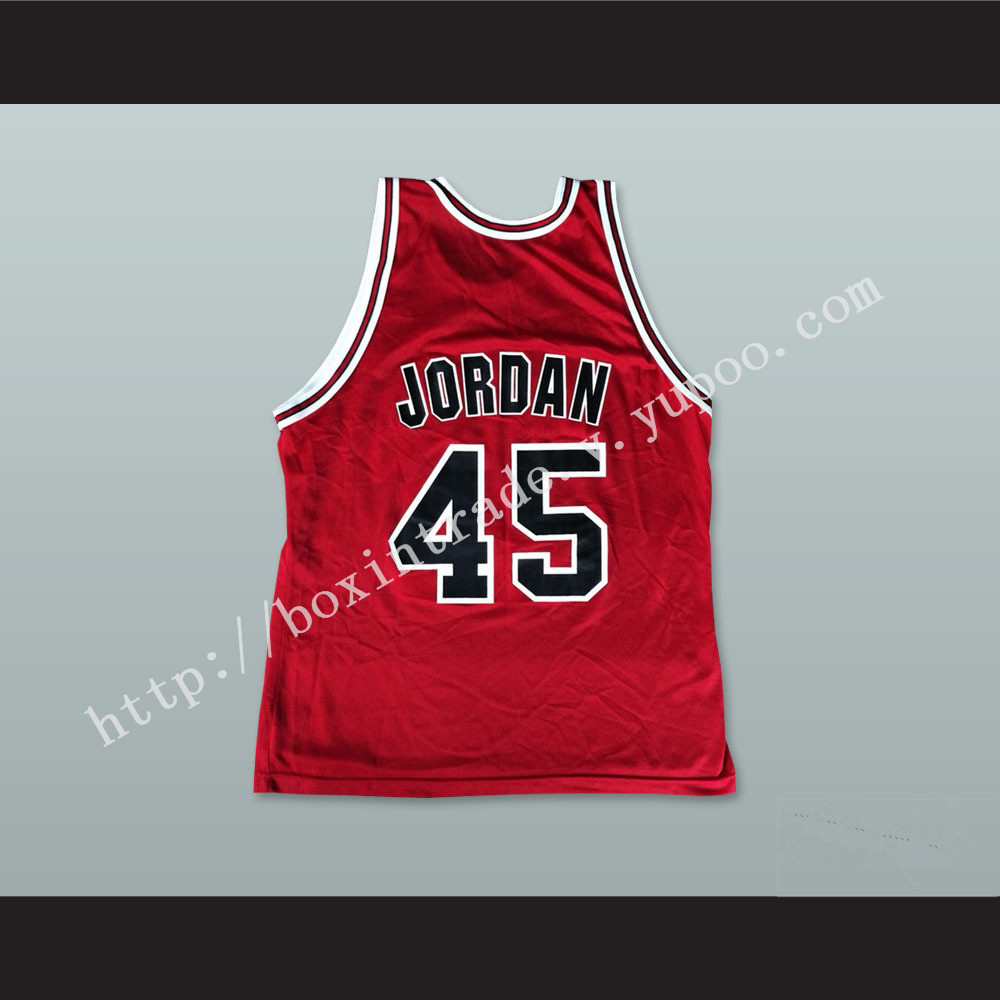 Michael Jordan 45 Post Retirement Red Basketball Jersey