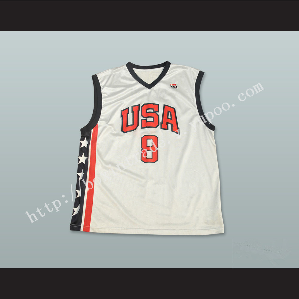 Kobe Bryant 8 Team USA White Basketball Jersey