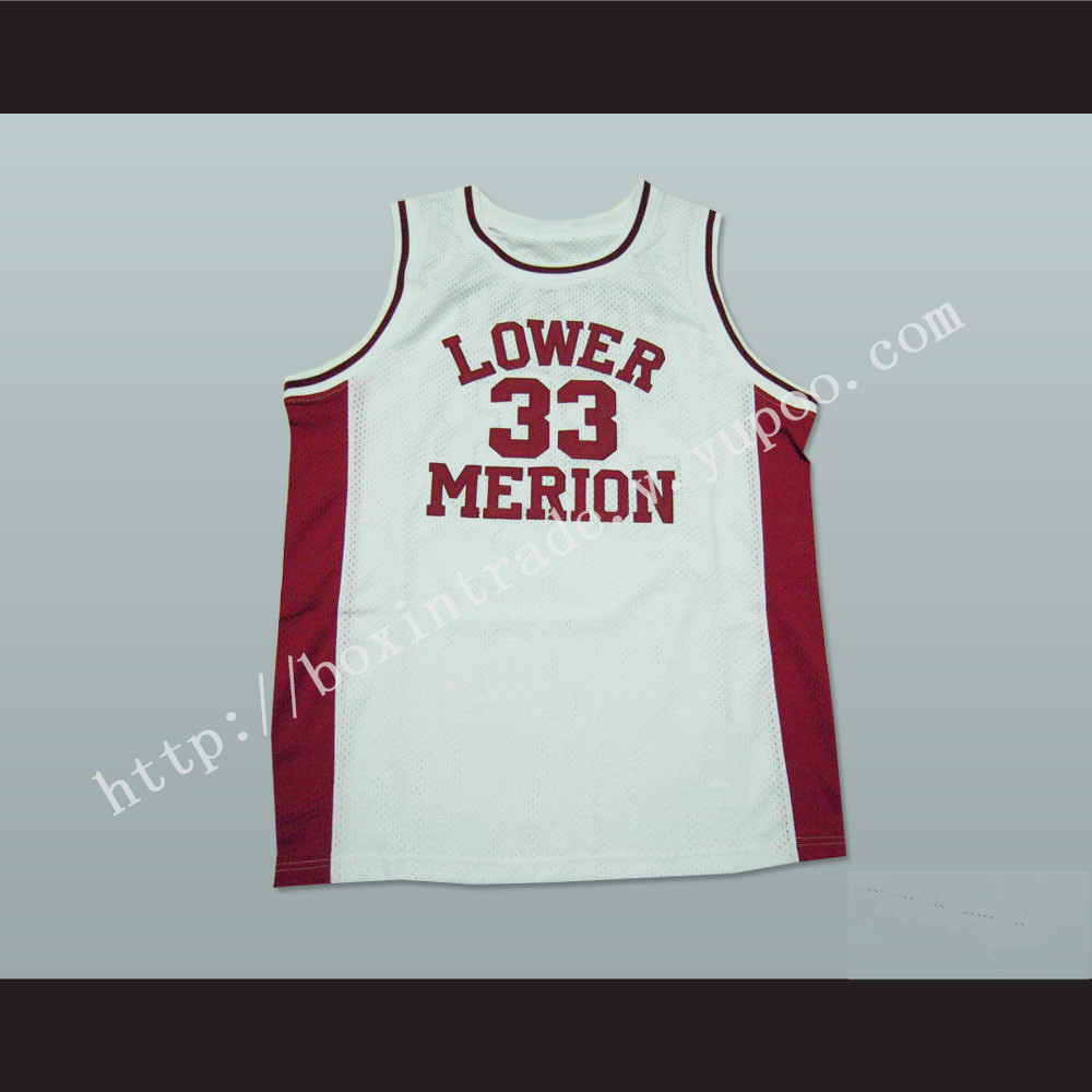 Kobe Bryant Lower Merion High School Basketball Jersey White Stitch Sewn