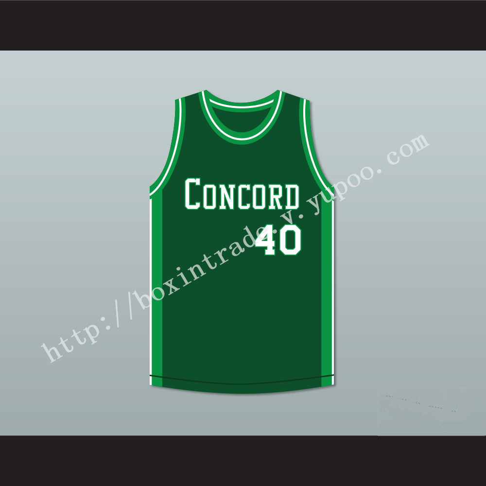 Shawn Kemp 40 Concord High School Minutemen Green Basketball Jersey