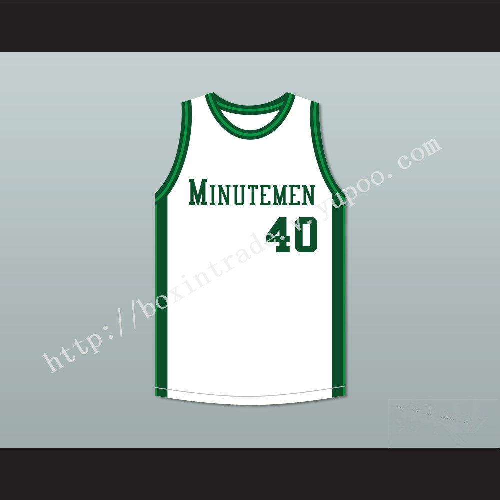 Shawn Kemp 40 Concord High School Minutemen White Basketball Jersey