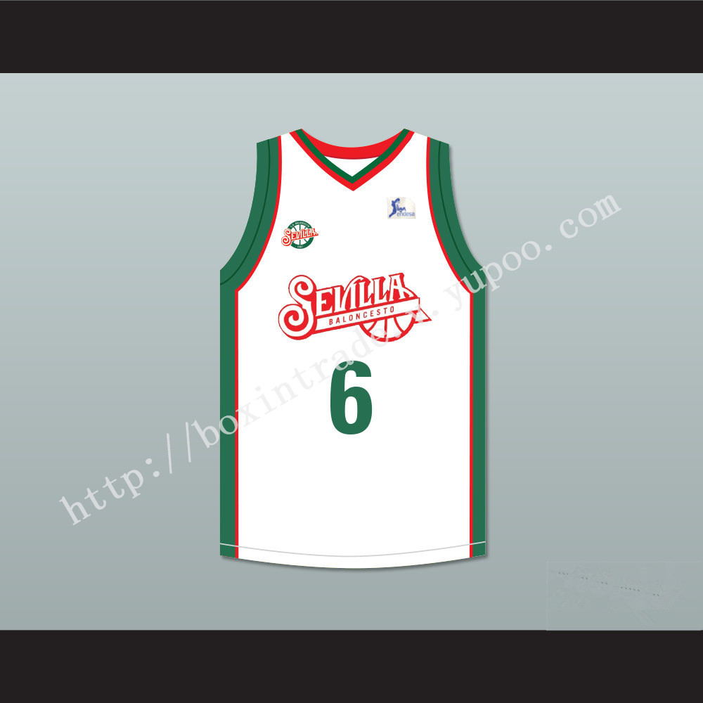 Kristaps Porzingis 6  Baloncesto Sevilla White Basketball Jersey