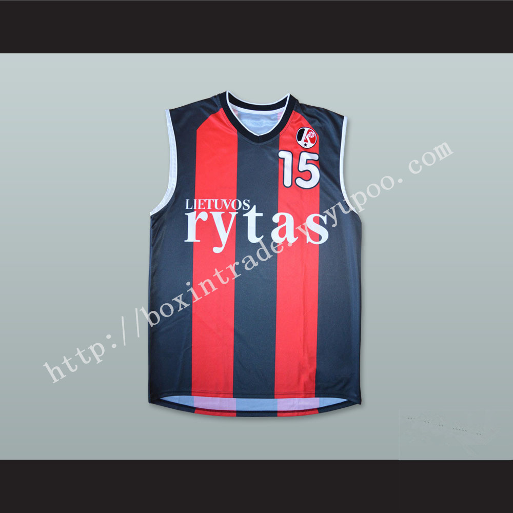 Robertas Javtokas 15 Lietuvos Rytas Basketball Jersey