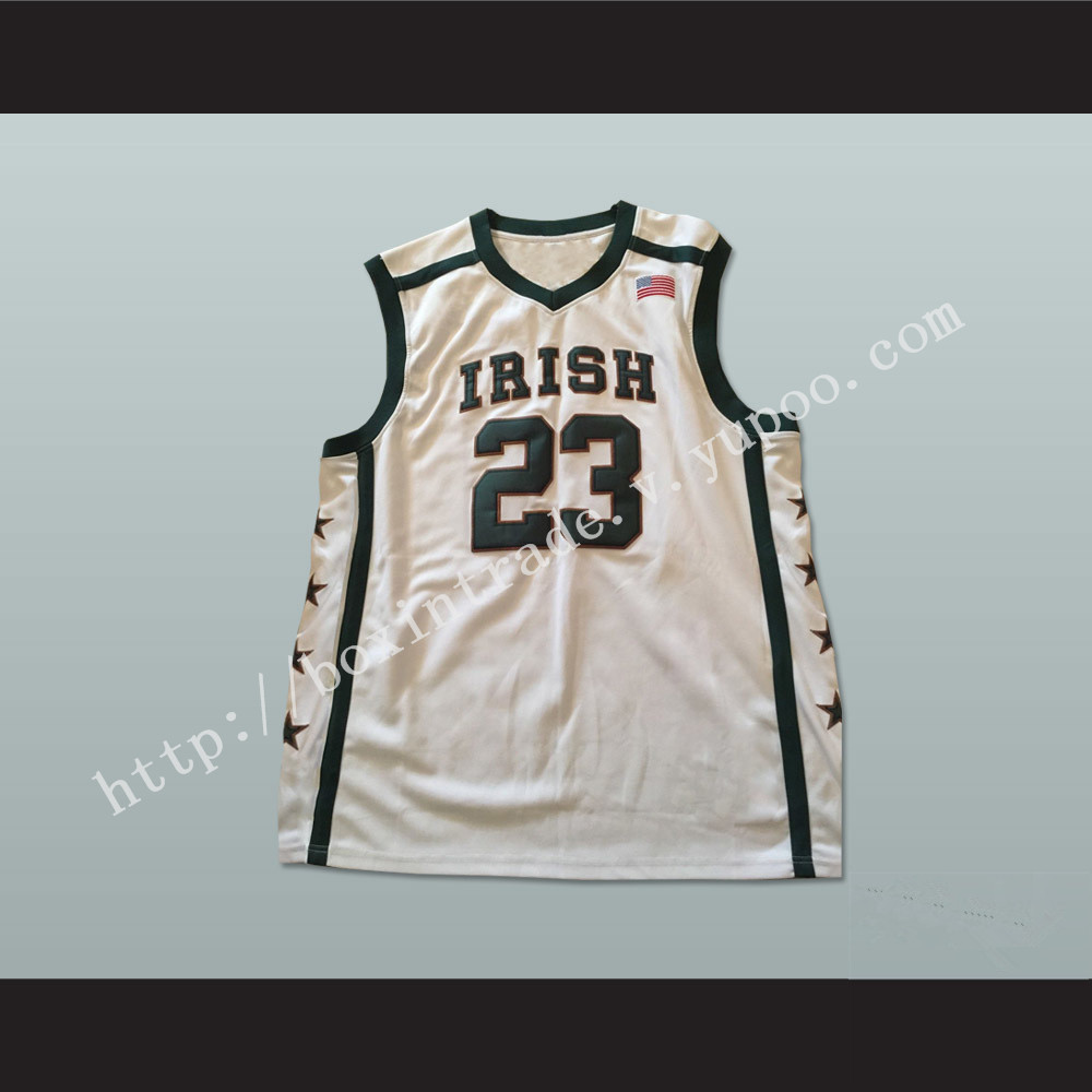 Lebron James 23 Fighting Irish High School Basketball Jersey White