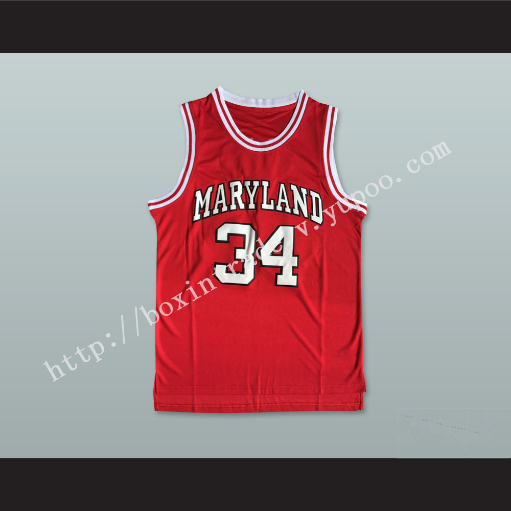 Len Bias 34 Maryland Red Basketball Jersey