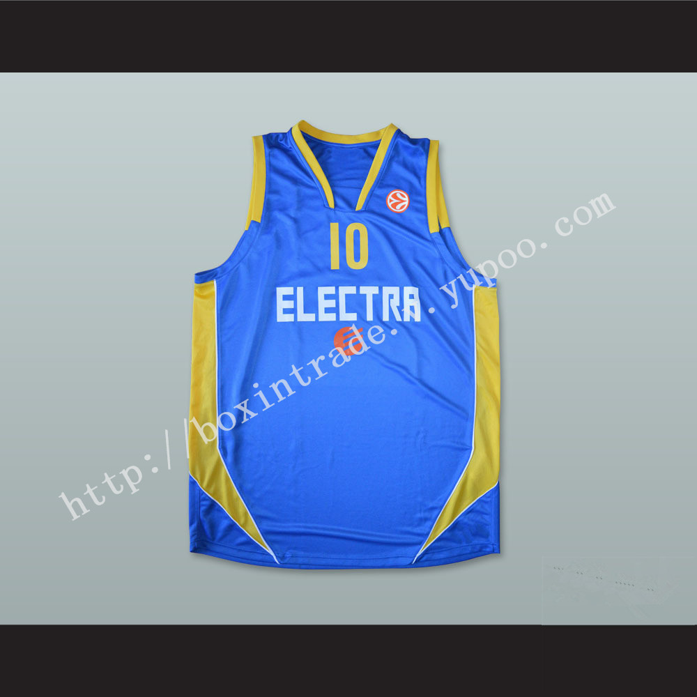 Tal Burstein 10 Maccabi Tel Aviv Israel Basketball Jersey