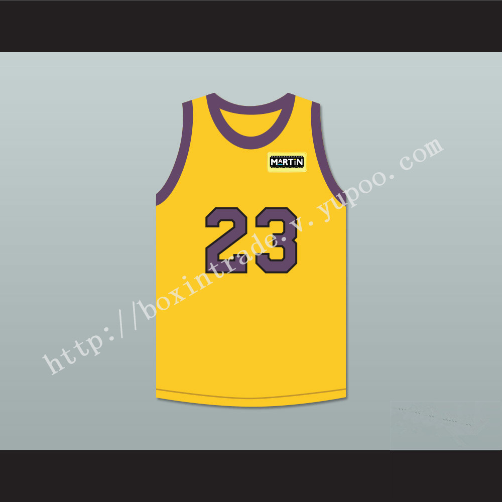 Martin Payne 23 Yellow Basketball Jersey with Martin Patch