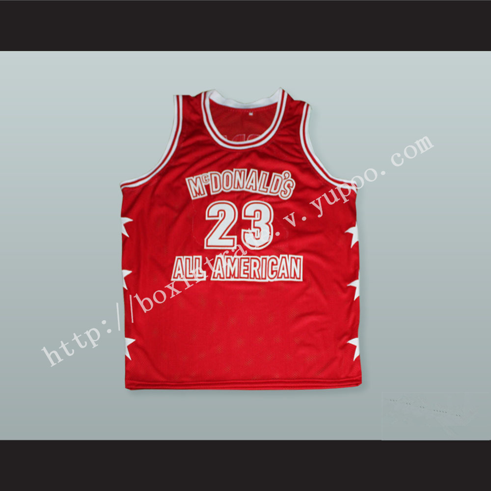 Michael Jordan 23 McDonald's All American Red Basketball Jersey