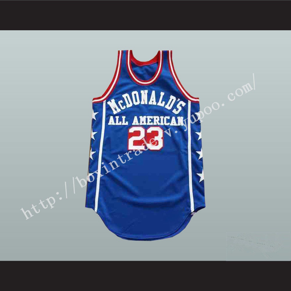 Michael Jordan McDo All American Basketball Jersey Stitch Sewn