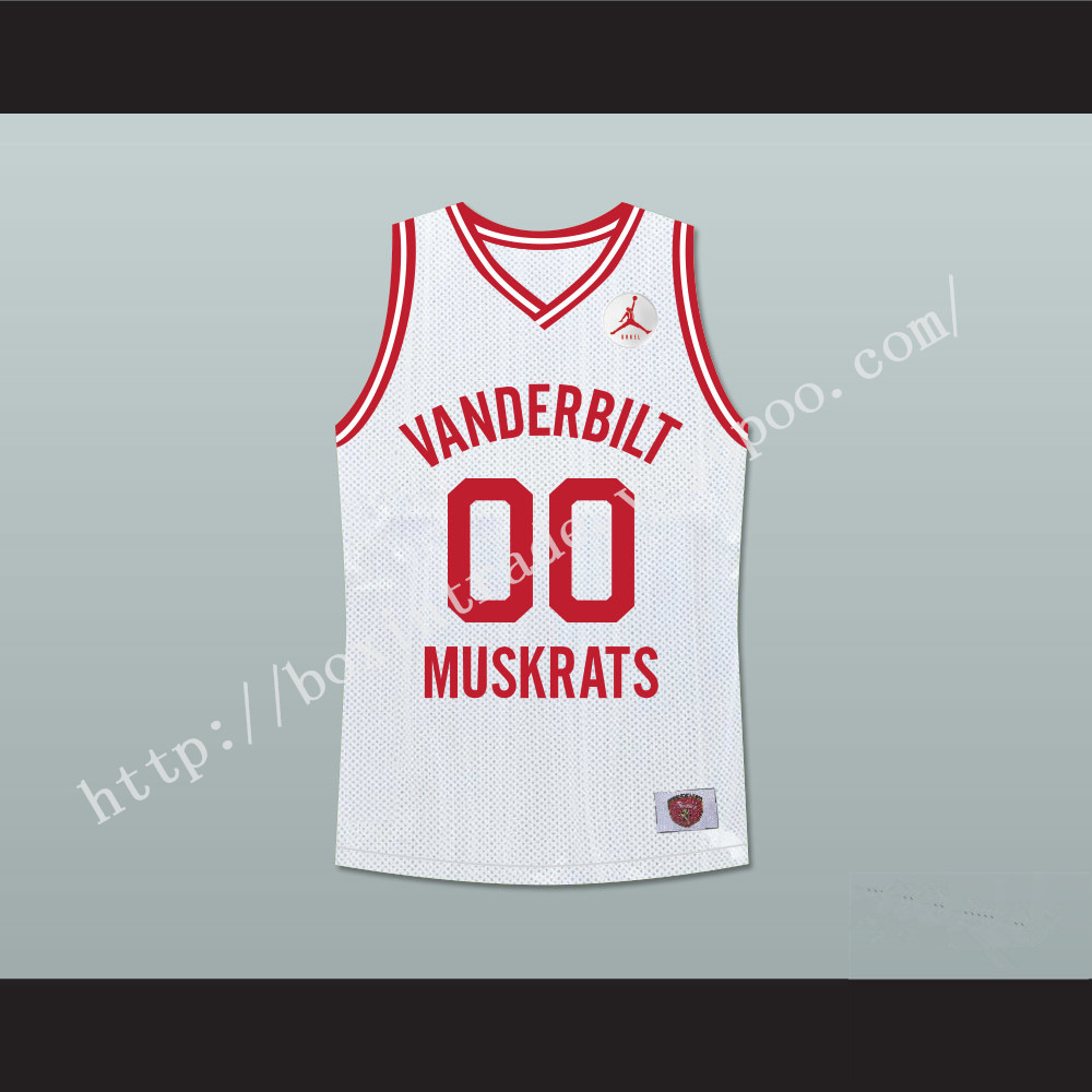 Family Matters Steve Urkel 00 Vanderbilt Muskrats High School White Basketball Jersey with Circle Patch