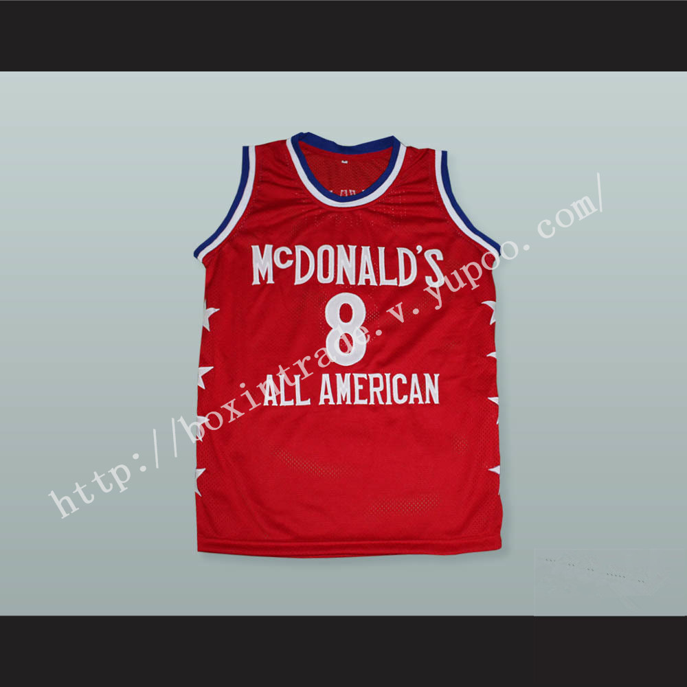 Kobe Bryant 8 McDonald's All American Red Basketball Jersey