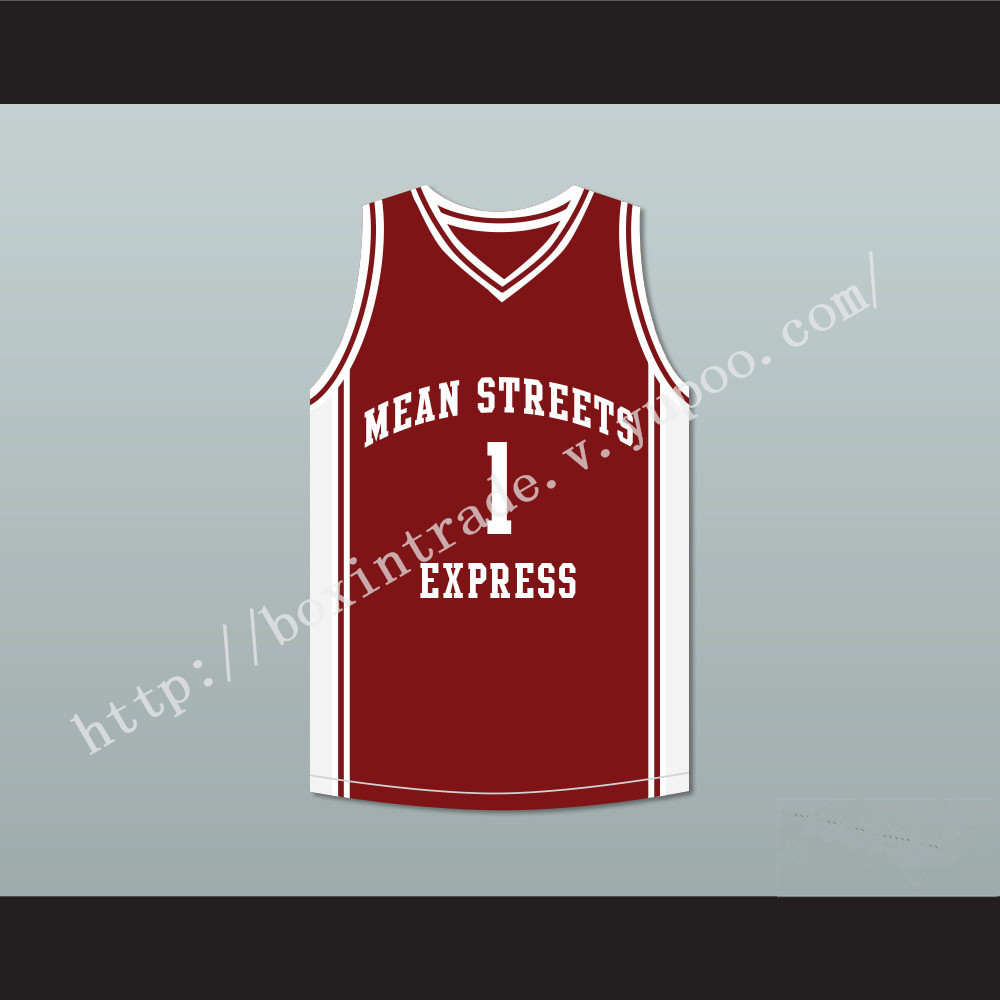 Derrick Rose 1 Mean Streets Express Maroon Basketball Jersey AAU