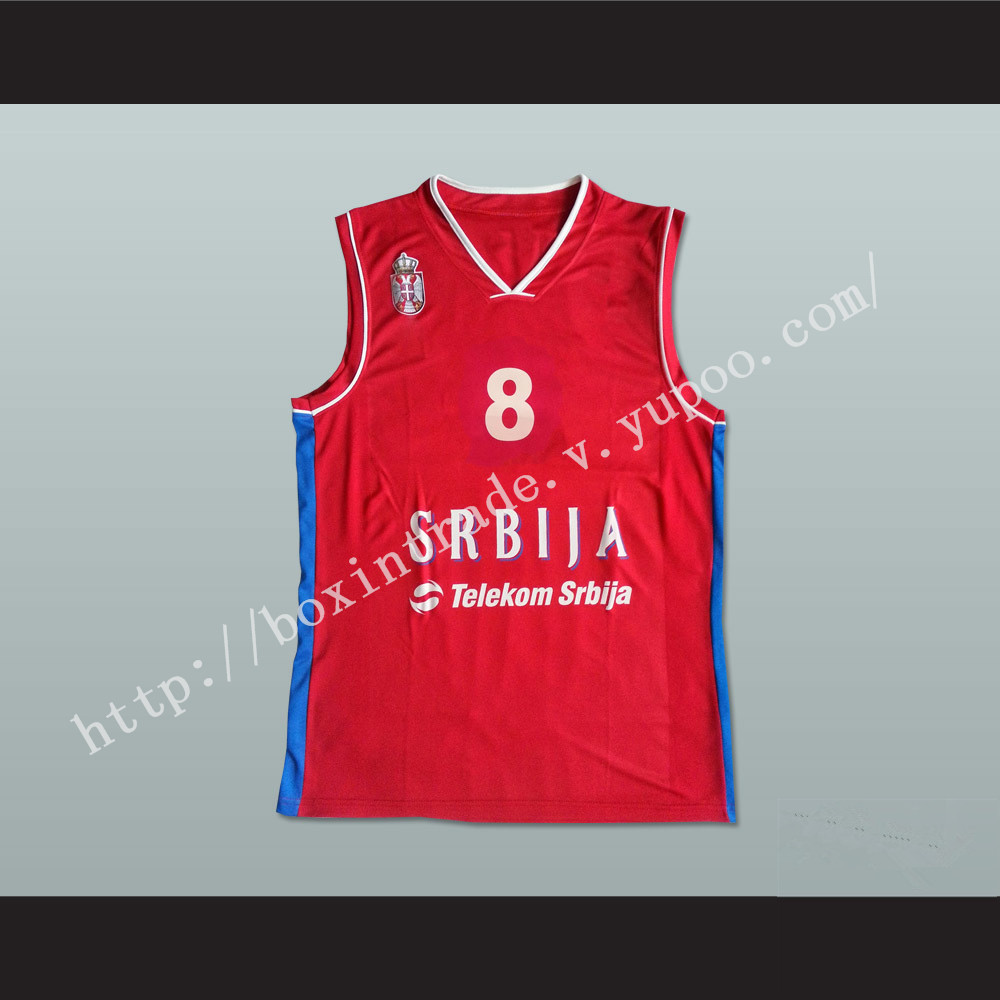 Nemanja Bjelica 8 Serbia Basketball Jersey Stitch Sewn