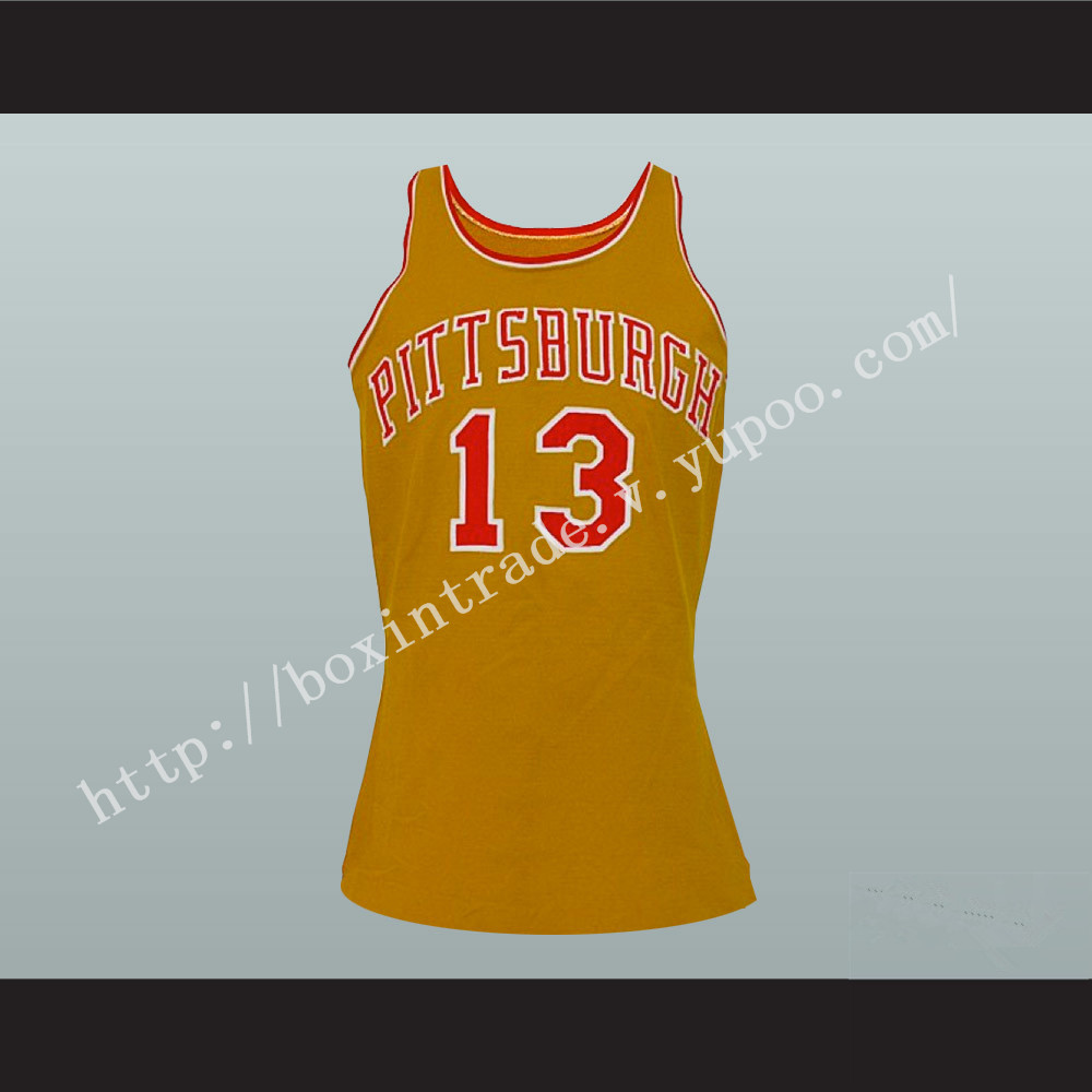 Pittsburgh Stew Johnson 13 Old School Basketball Jersey