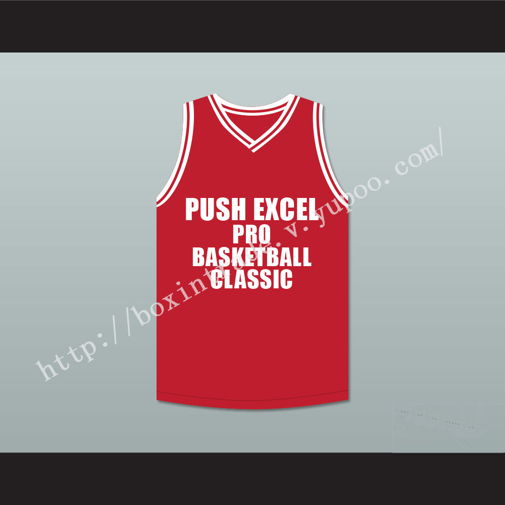 Isiah Thomas 11 Push Excel Pro Basketball Classic Red Basketball Jersey Hoop Dreams