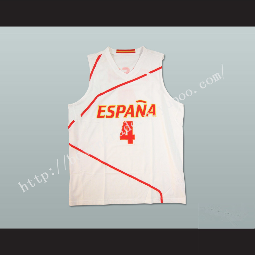 Pau Gasol Espana Basketball Jersey White Any Player or Number